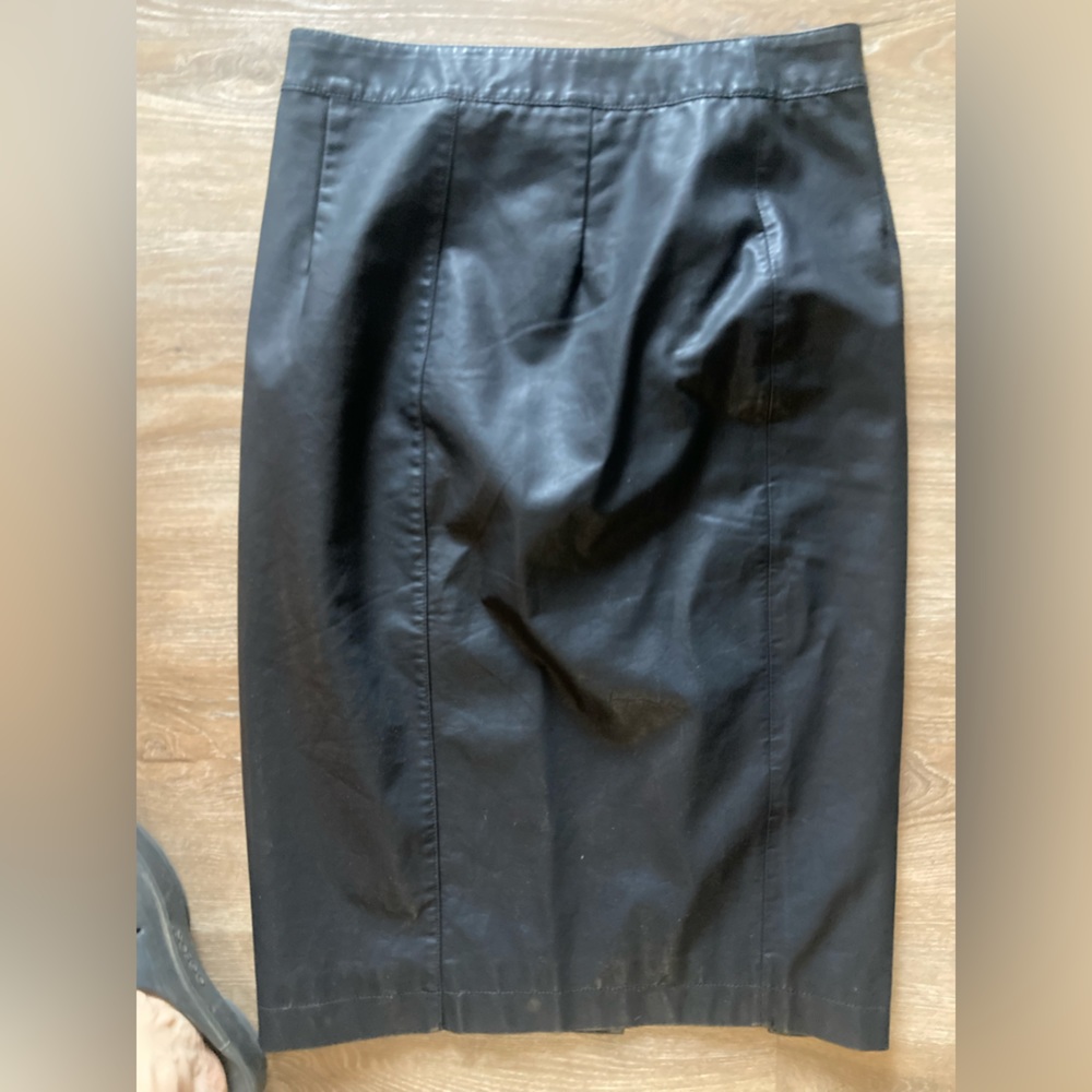 Black Free People faux leather zip skirt - Picture 3 of 3